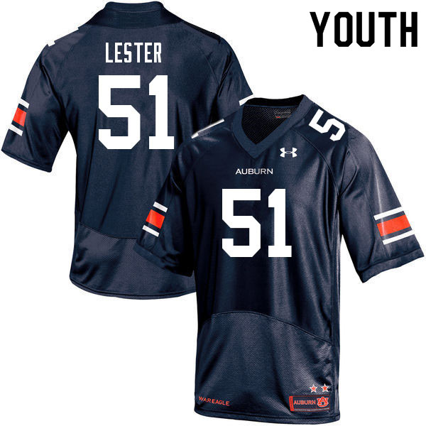 Youth Auburn Tigers #51 Barton Lester Navy 2021 College Stitched Football Jersey